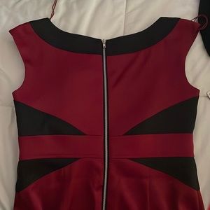 Maroon and black womens dress